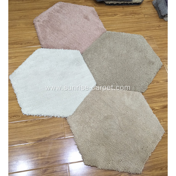 Shaggy rug carpet tile with TPE backing